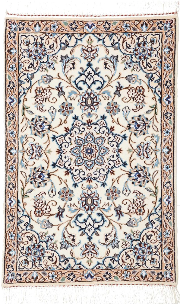 Nain Tappeto persiano 90 x 60 Beige (Iran) Annodato A Mano