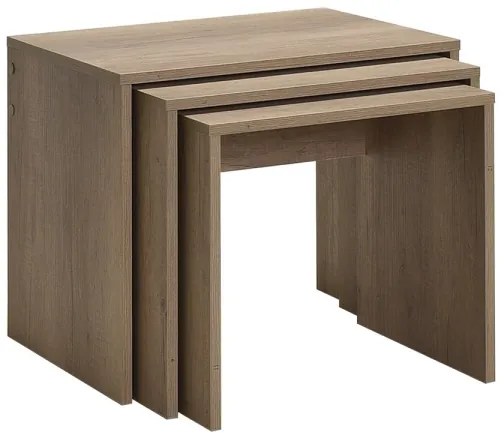 SET 3x Tavolino marrone