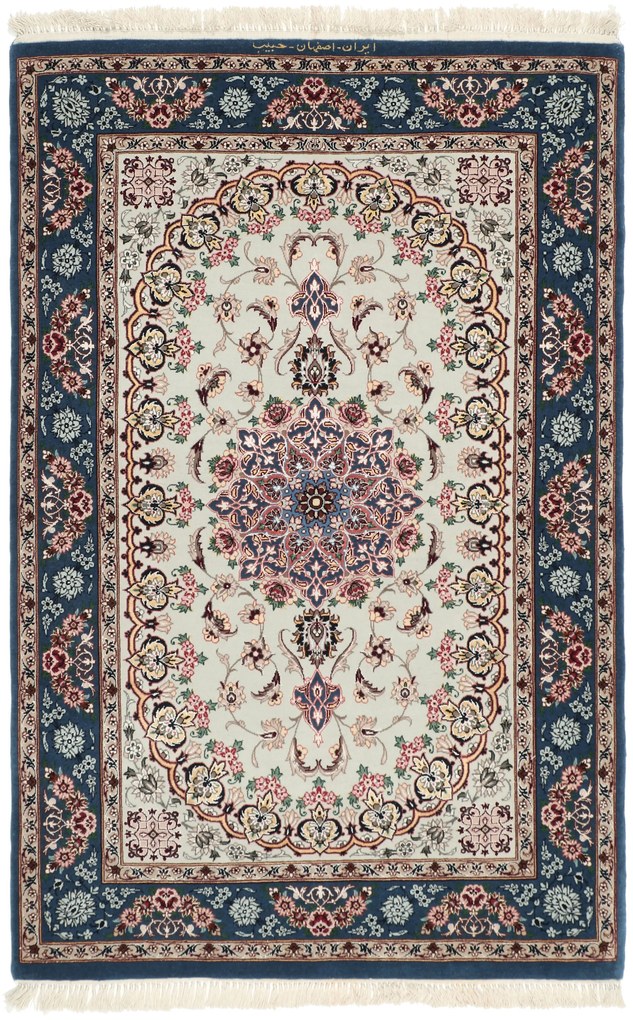 Isfahan Tappeto persiano 130x80 (Iran) Annodato A Mano