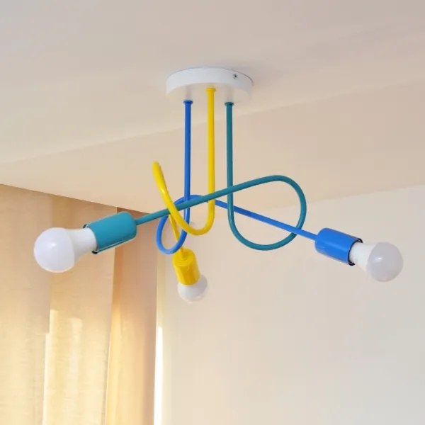 Lampadario LED da soffitto per bambini OXFORD 3xE27/15W/230V