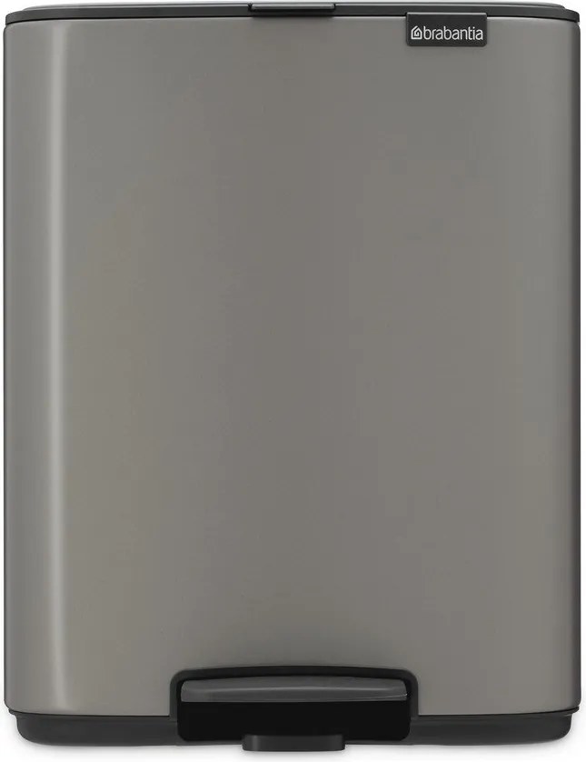 Cestino per la spazzatura grigio in acciaio con pedale 12 l Bo – Brabantia