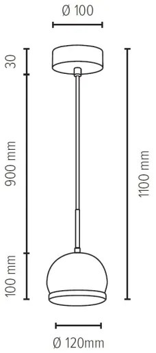 Spot-Light 5143174 - Lampadario LED a sospensione con filo BALL WOOD 1xGU10/5W/230V quercia opaco