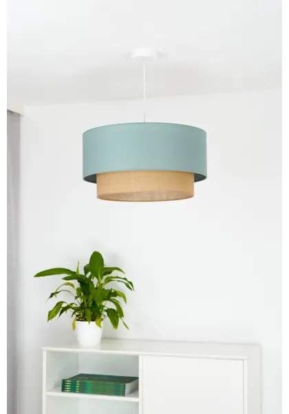 Duolla - Lampadario a sospensione con filo BOHO 1xE27/15W/230V diametro 45 cm verde/marrone