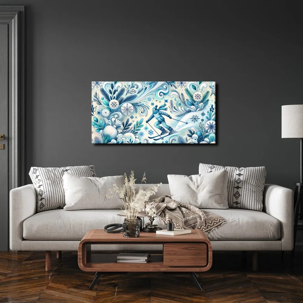 Quadro su tela – Paesaggio invernale blu