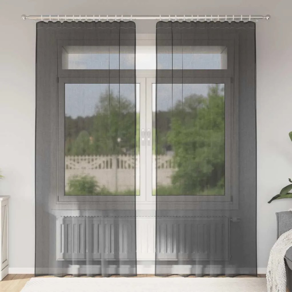 Tende İn Voile Con Linguetta 2 Pz Nero /