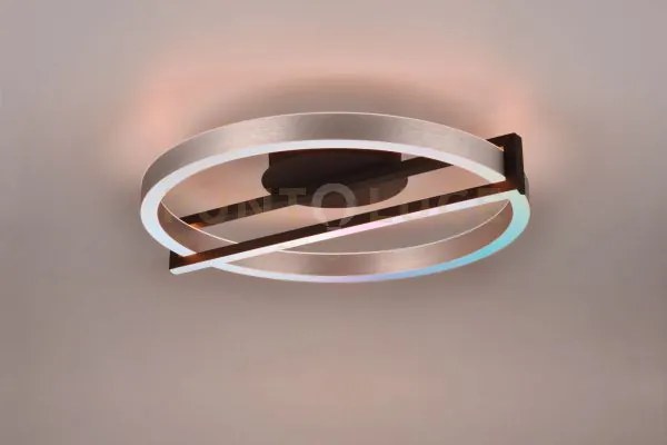 Plafoniera thompson led metallo nero ed alluminio 653810305