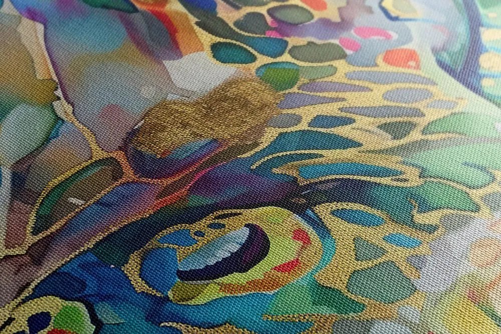 Stampa su tela – Coccodrillo con imitazione di pittura