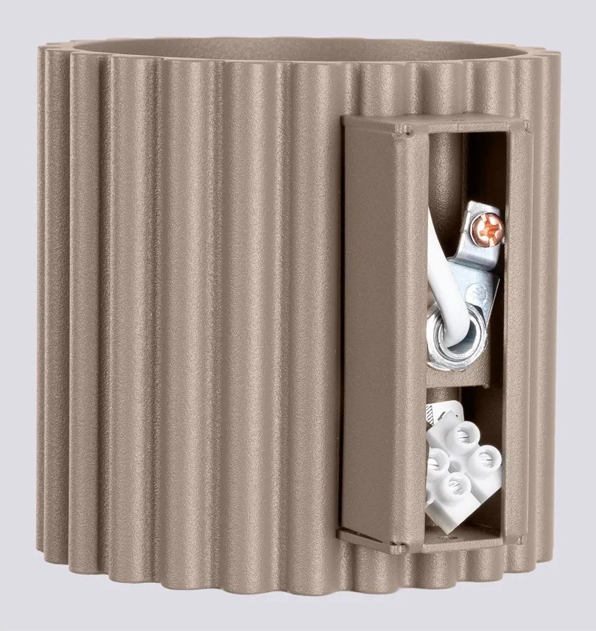 Lampada da parete grigio tortora ø 10 cm Zora – Sollux