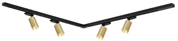 Faretto per sistema a binario PIPE 4xGU10/10W/230V oro/nero