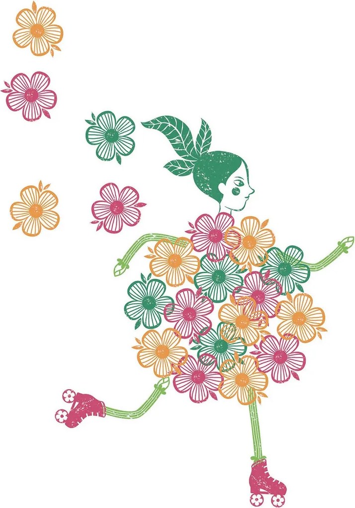 Gioco d'arte - timbri e ragazze dei fiori