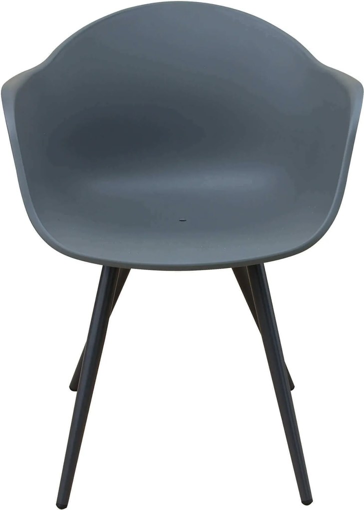 JERRI - set tavolo in alluminio cm 90/180 x 90 x 75 h con 8 Poltrone Dynamo