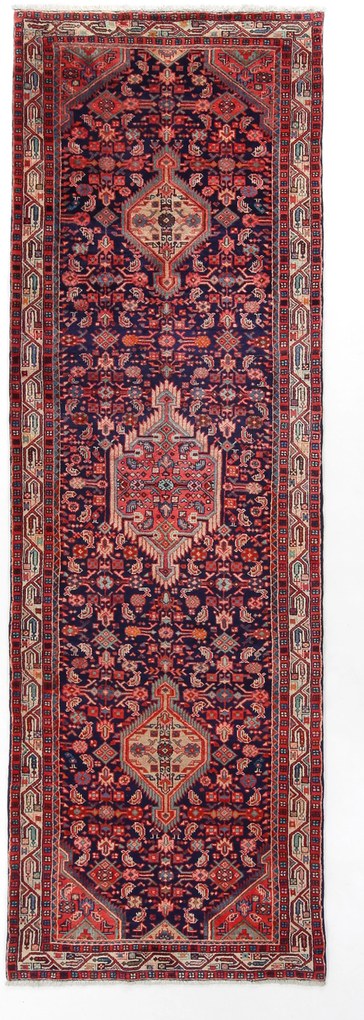 Hamedan Tappeto 380x120 (Iran) Annodato A Mano