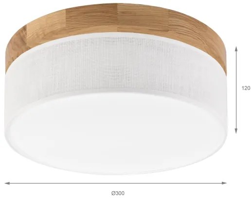 Brilagi - Plafoniera a LED BELLADONNA LED/20W/230V Ø 30 cm bianco/rovere