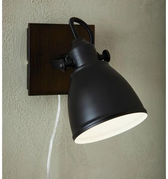 Markslöjd 108211 - Faretto da parete NATIVE 1xE14/18W/230V nero/marrone