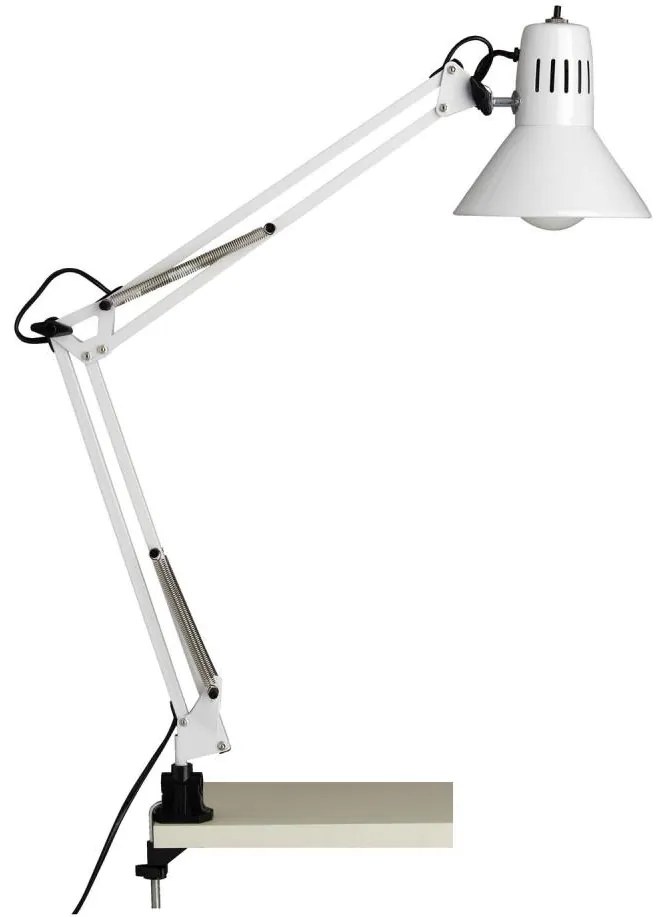 Brilliant - Lampada da tavolo con clip HOBBY 1xE27/40W/230V bianca