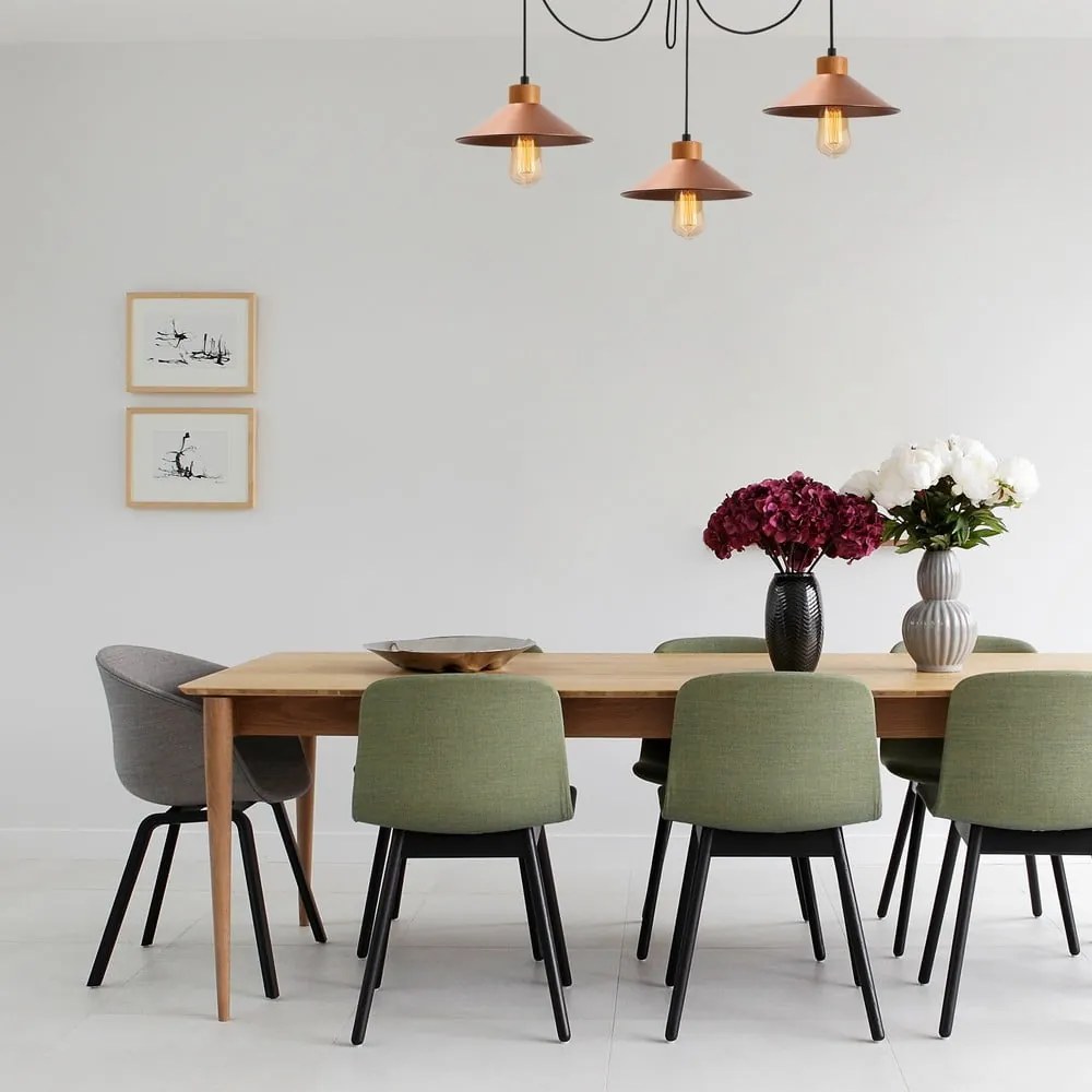 Lampadario color rame con paralume in metallo ø 114 cm Manavgat – Opviq lights