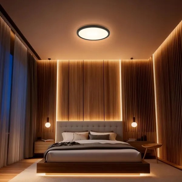 Aigostar - Plafoniera dimmerabile LED RGBW MESH LED/24W/230V 3000-6500K nero + telecomando