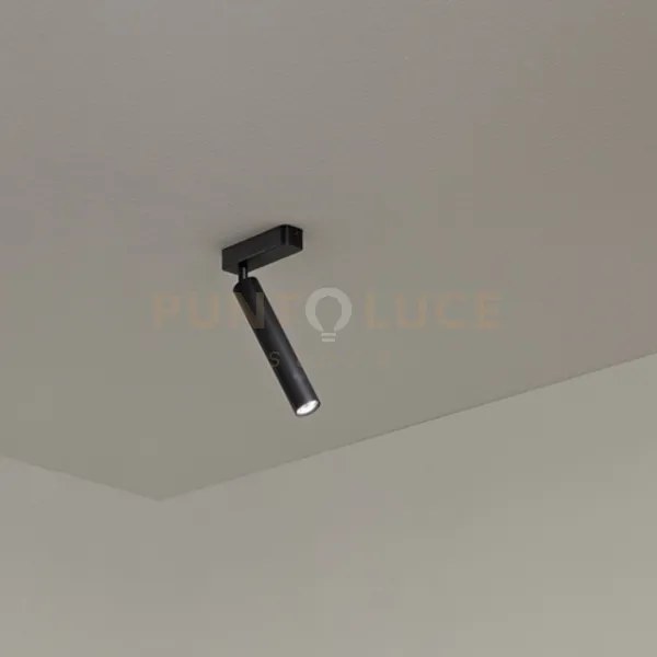 Faretto bambù in alluminio colore nero 1 luce a led 10w 1119lm - 30...