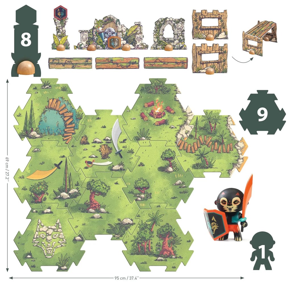 Arty Toys - Puzzl’Up - pirata Voras del clan Furious - 18 pezzi