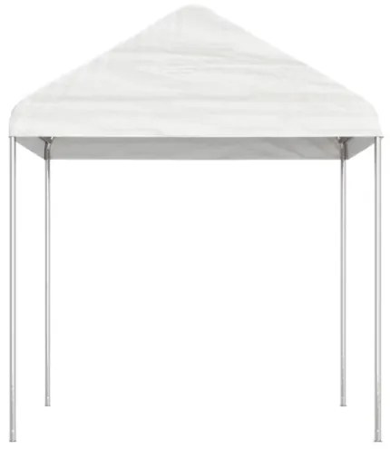 Gazebo con Tetto Bianco 6,69x2,28x2,69 m in Polietilene