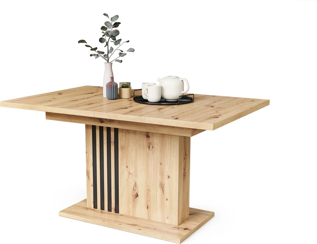 LEONEL Rovere Artisan – TAVOLO MODERNO ALLUNGABILE FINO A 180 cm!