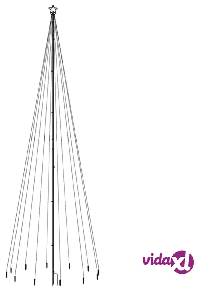 vidaXL Albero di Natale con Puntale Blu 732 LED 500 cm