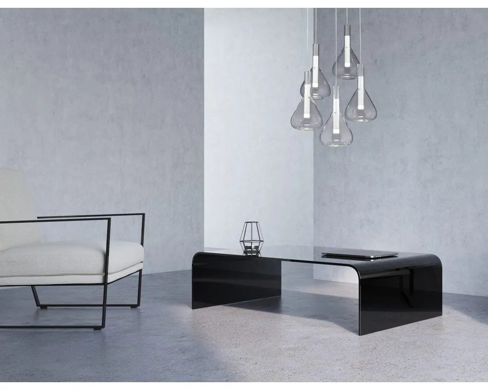 Apparecchio a sospensione LED bianco con paralume in vetro ø 55 cm Cipera - CINQUE