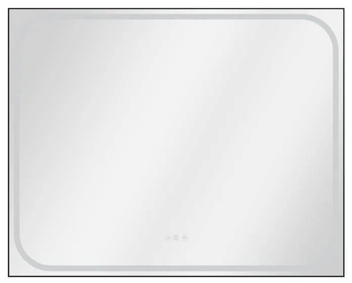 Specchio con illuminazione integrata bagno rettangolare SENSEA L 100 x H 80 x P 3 cm grigio / argento
