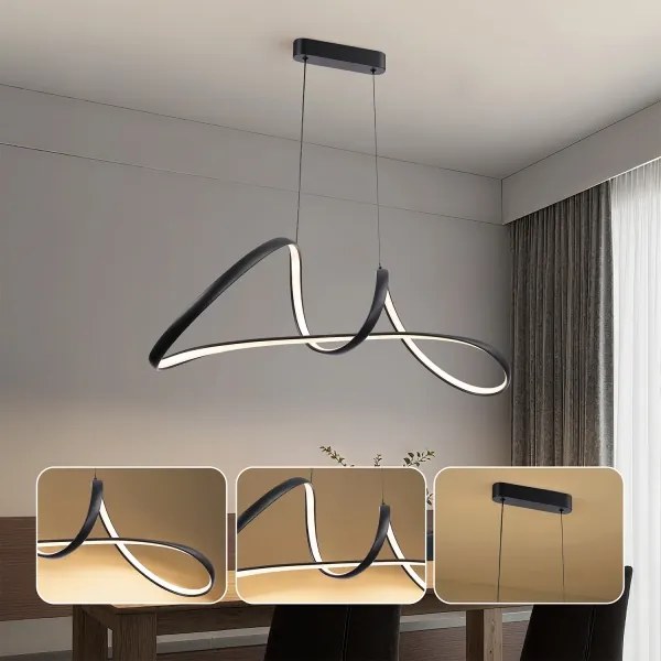 Brilagi-LED Lampada a sospensione dimmerabile su cavo TWISTER LED/60W/230V 3000-6000K nera + telecomando