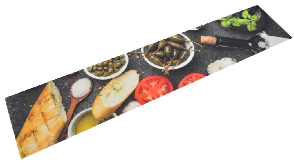 Tappeto Da Cucina Lavabile Vino E Cena 60x300 Cm Velluto /