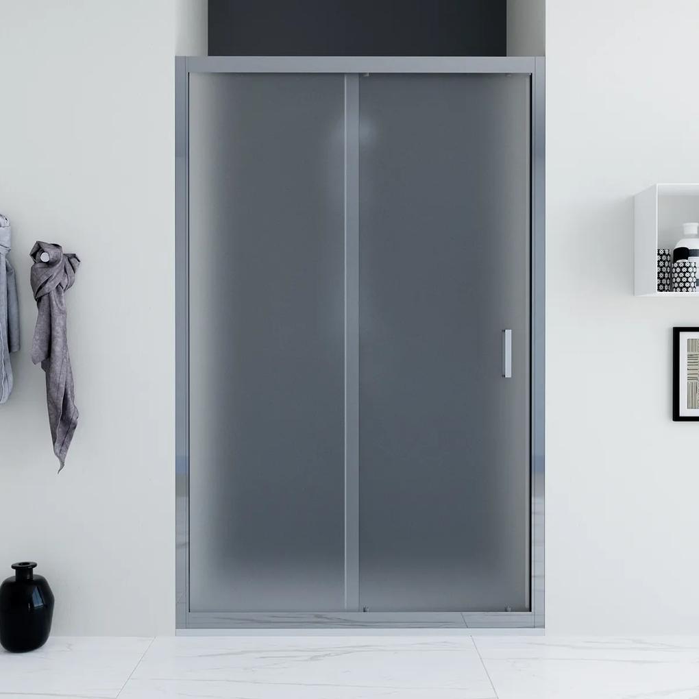 Porta doccia scorrevole 130 cm satinata Faggio