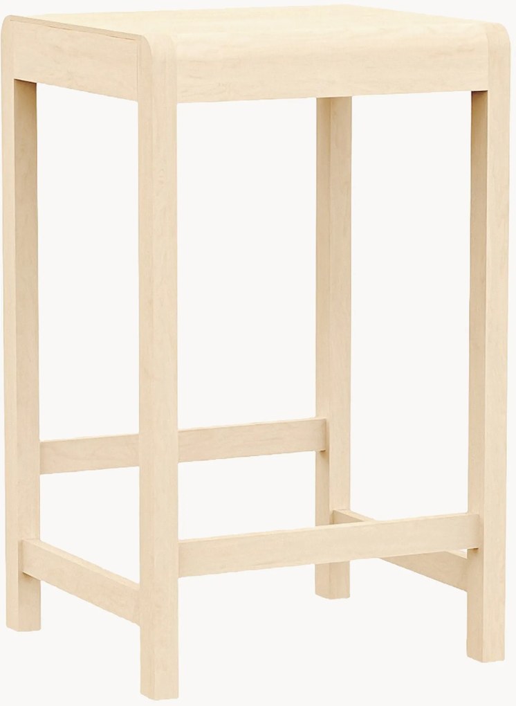 Sgabello alto in legno di betulla 01