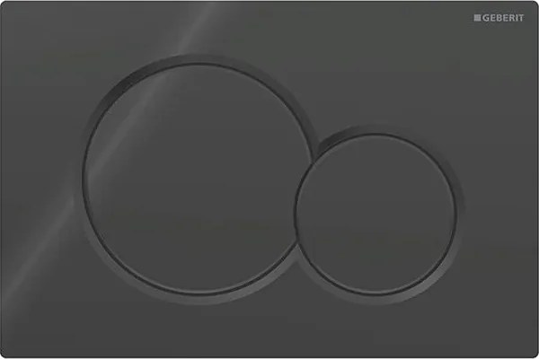 Geberit 115.770.DW.5 - Pulsante di scarico Sigma01 Round 24,6x16,4 cm nero