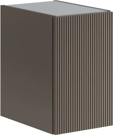 Estensione per mobile da bagno Opera 1 anta, cannettato laccato opaco grigio carbone L30 x H50 x P45.5 cm