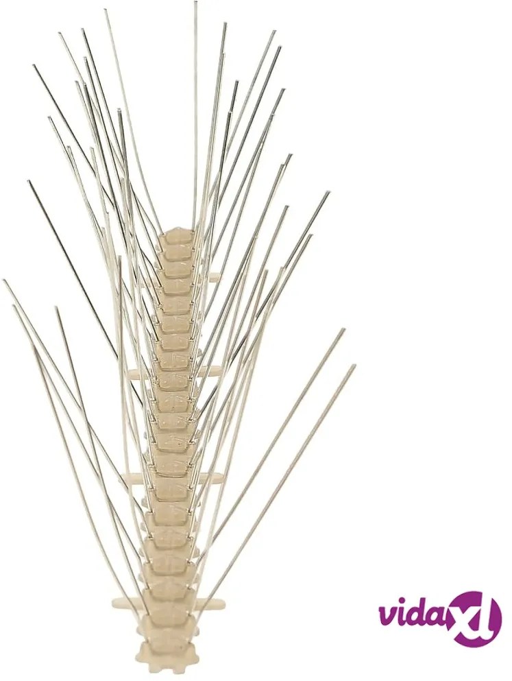 vidaXL Set Dissuasori per Uccelli e Piccioni 20 pz 4 File 10 m