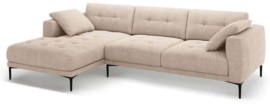 Divano angolare marrone chiaro (con penisola a sinistra/con chaise lounge) Bemy – Micadoni