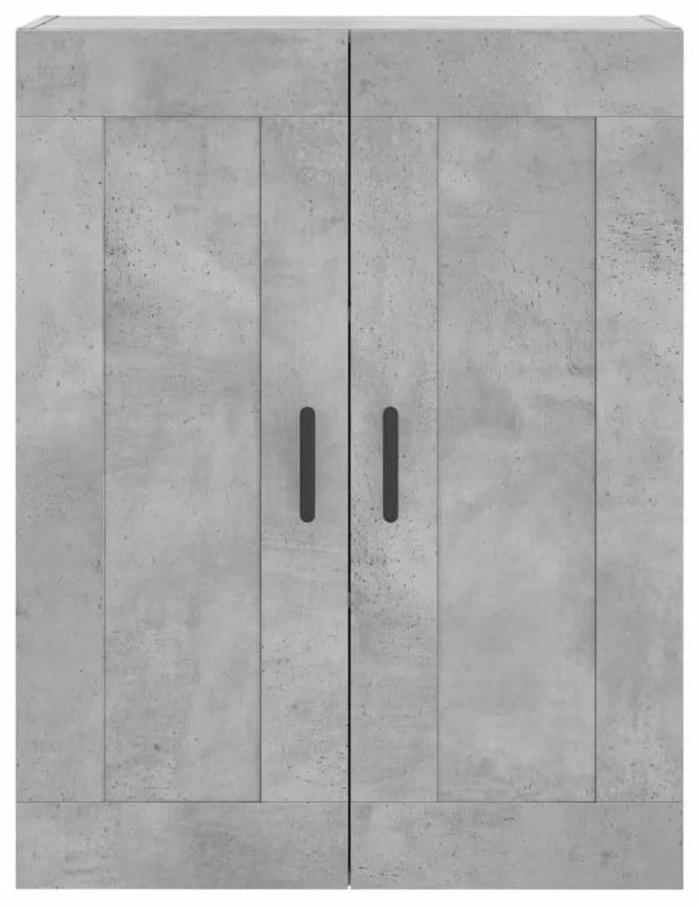 Credenza grigio cemento 69,5x34x180 cm in legno multistrato