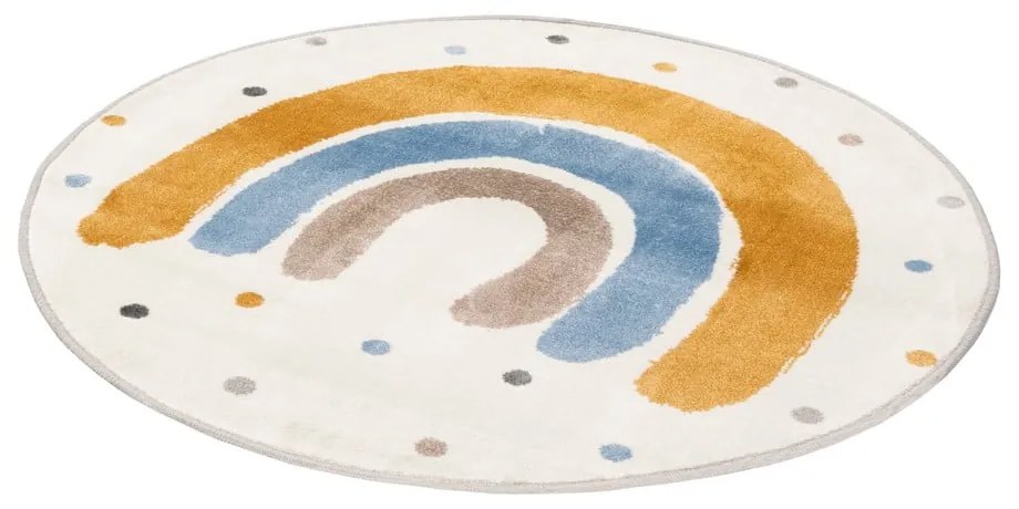 Tappeto per bambini giallo ocra e avorio ø120 cm Joyful Gold – FD