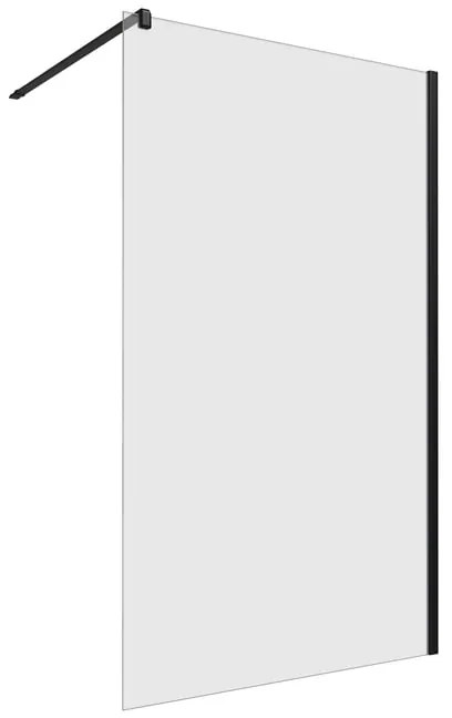 Box doccia walk-in Neo, vetro 8 mm, L 118-119.5 cm x H 200 cm, profilo nero