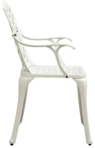 Sedie da Giardino 4 pz in Alluminio Pressofuso Bianco