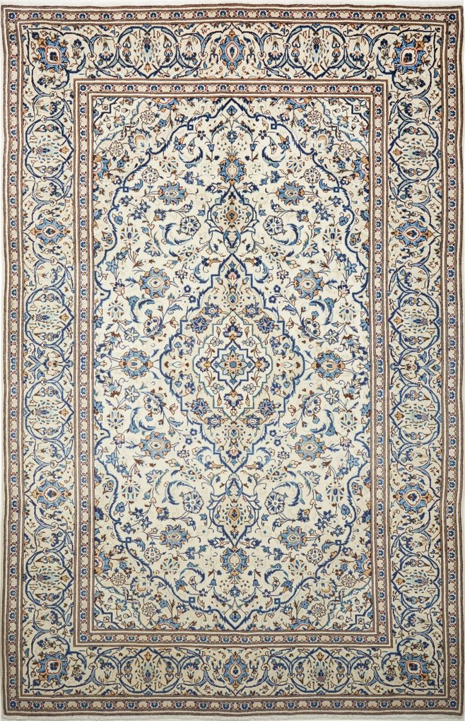 Kashan Tappeto persiano 300 x 200 Beige (Iran) Annodato A Mano
