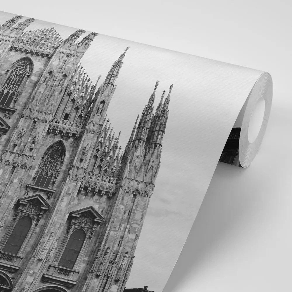 Carta da parati – Cattedrale di Milano in bianco e nero