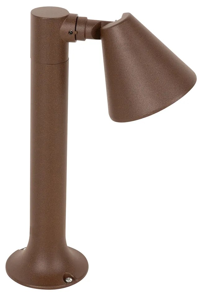 Paletto da esterno moderno marrone ruggine 30 cm IP44 regolabile - Ciara