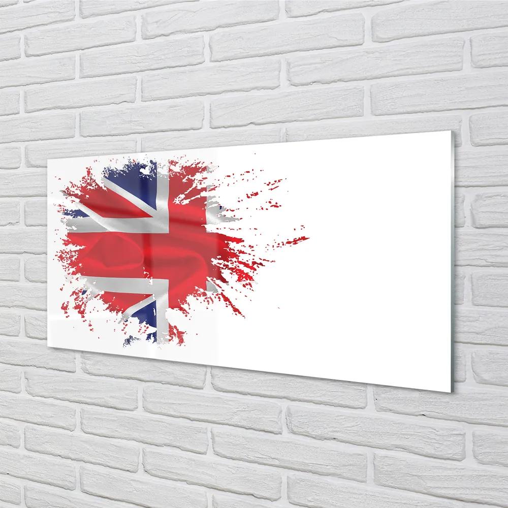 Quadro vetro acrilico La bandiera della Gran Bretagna 100x50 cm
