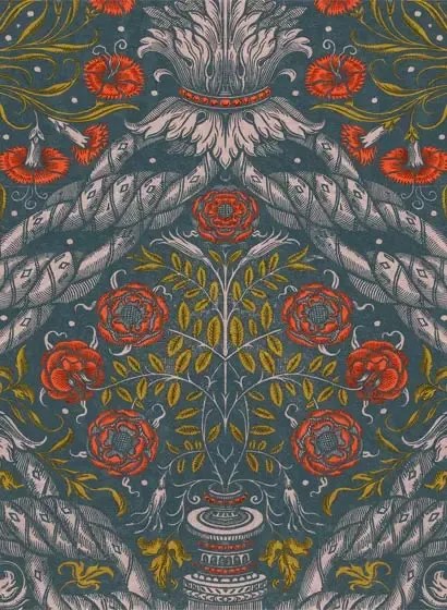Tapete Floral Ornament von MINDTHEGAP - WP20471