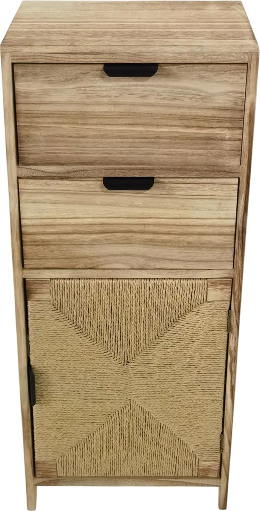 AZEL - mobiletto in legno con 2 cassetti e 1 anta
