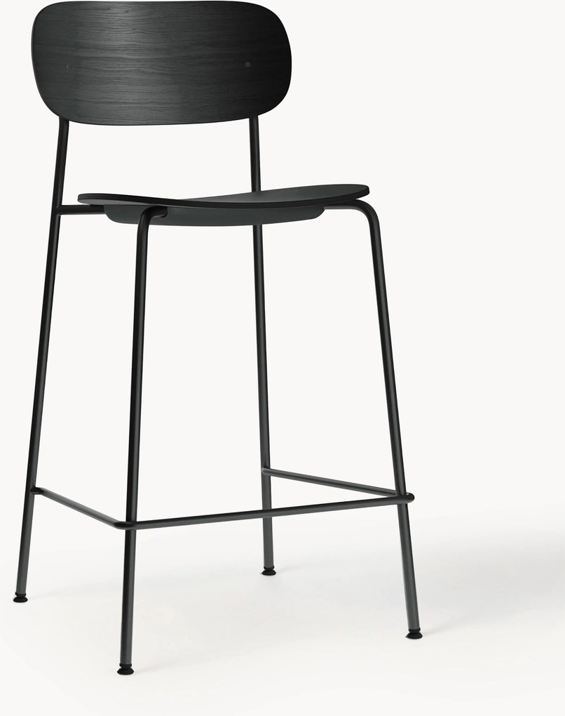 Sedia alta in metallo e legno Co