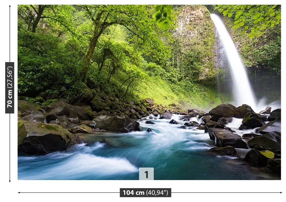 Carta da parati Costa Rica Waterfall 104x70 cm