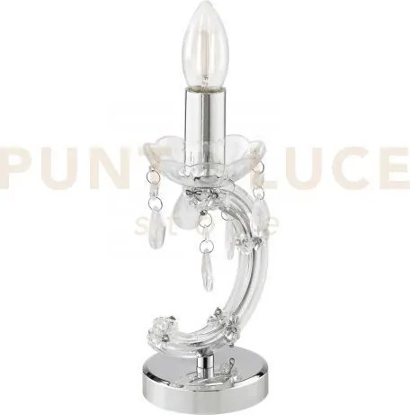 Lume houston trasparente 1 luce attacco e14 9,5x9,5x24cm