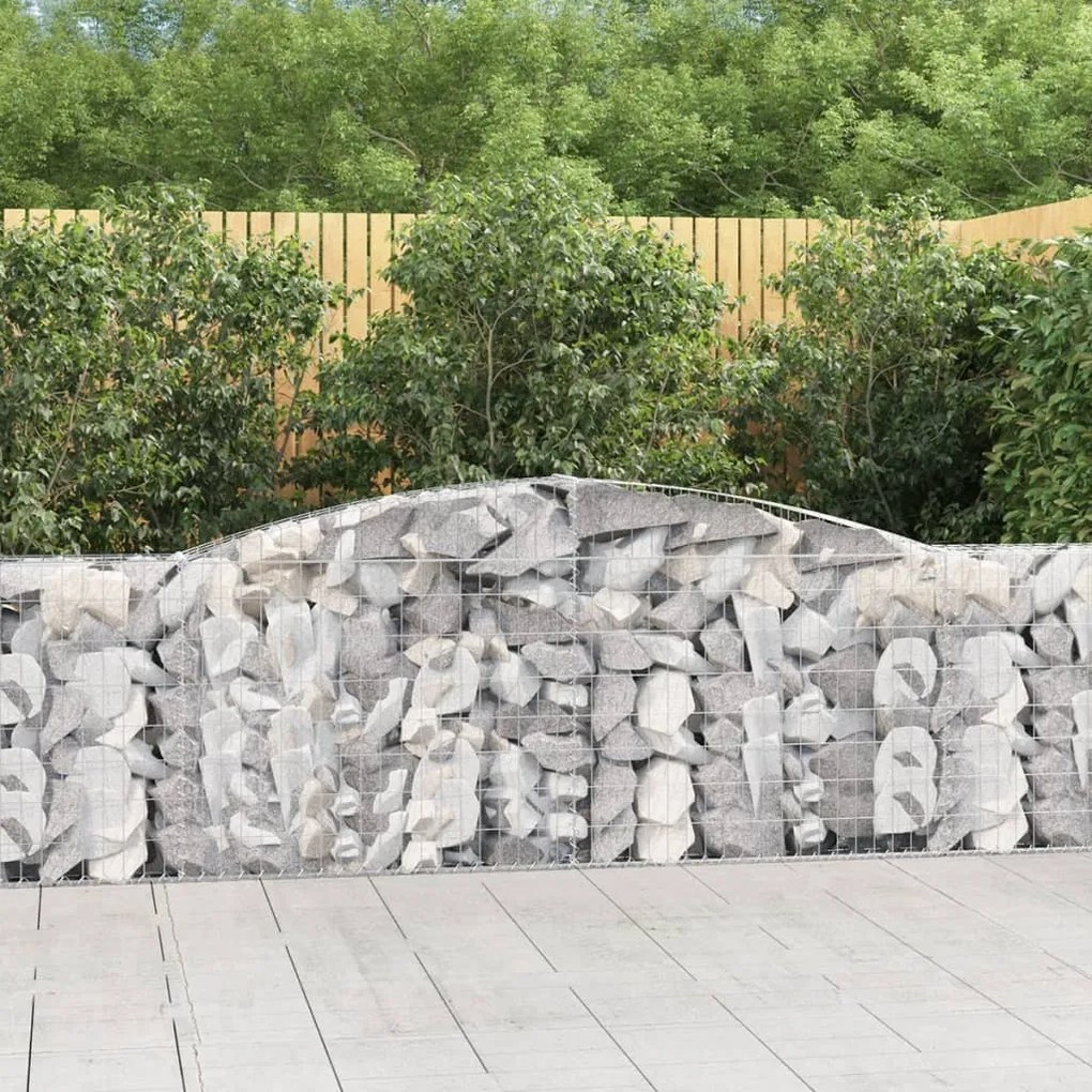 Cesto Gabbione Ad Arco 400x30x80/100 Cm Ferro Zincato /
